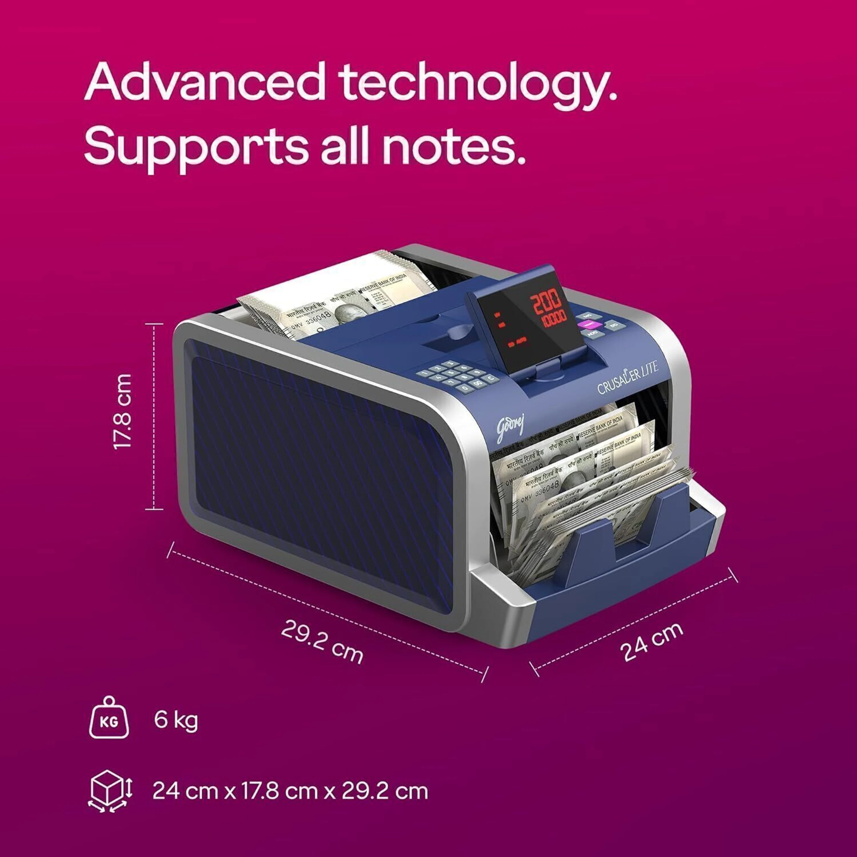 Godrej Crusader Lite - Cash Counting Machine thumbnail 2