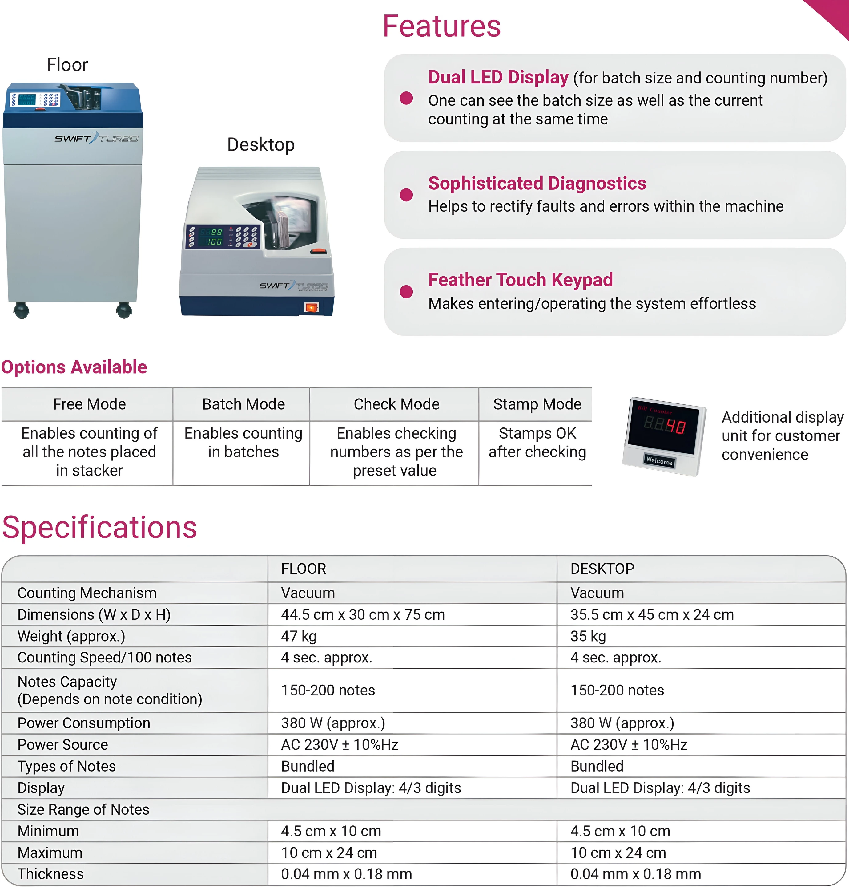 Godrej Swift Turbo Note Counting Machine thumbnail 1