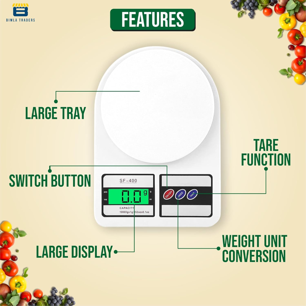 SF-400 Digital Kitchen Weighing Scale thumbnail 1