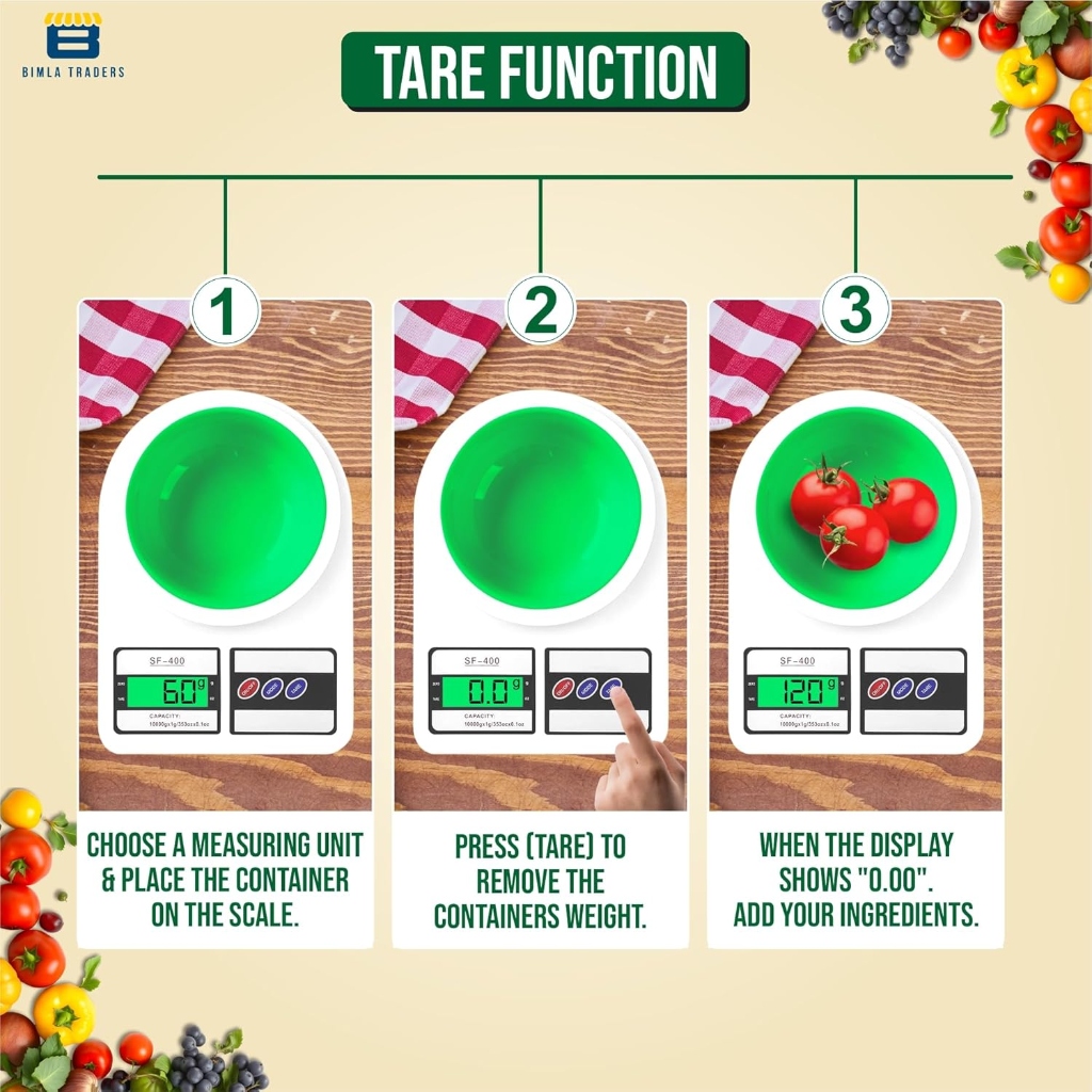 SF-400 Digital Kitchen Weighing Scale thumbnail 3